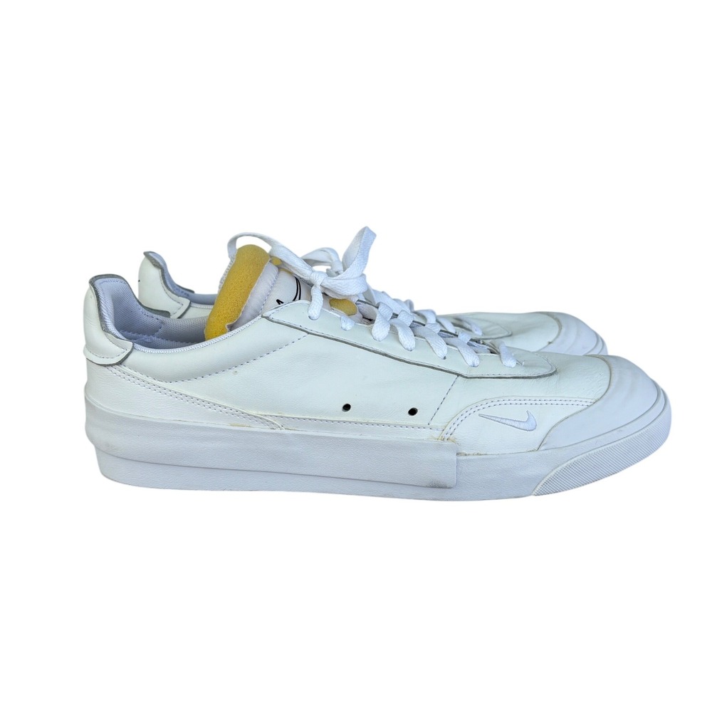 Nike Drop-Type Premium White Leather Low Top Sneakers CN6916-100 Men's 11.5